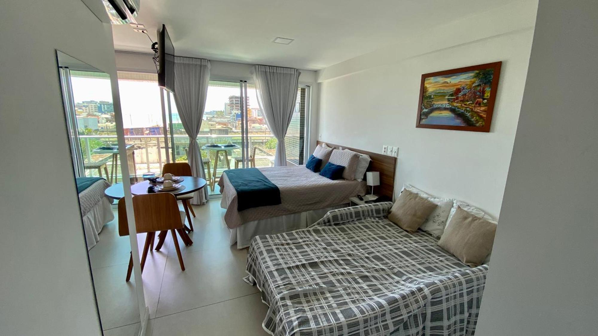 公寓 Rn Premium Ap 116, Wi-fi, Piscina, Tv 43, 30m Do Mar *